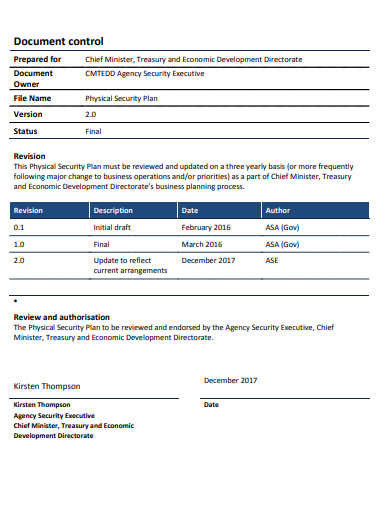 12+ Agency Security Plan Templates in PDF | DOC