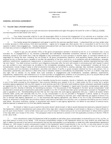 agency service agreement template