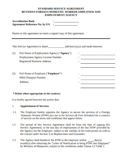 agency worker service agreement
