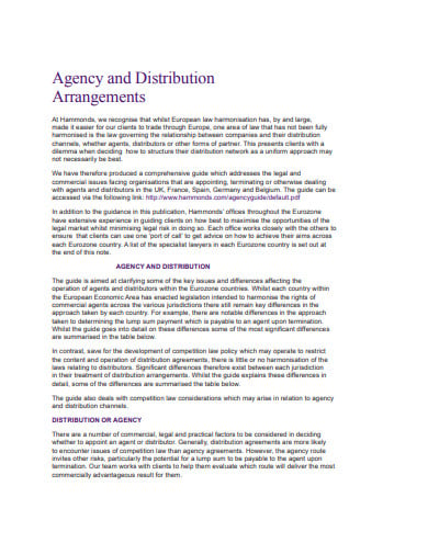 agency-and-distribution-arrangement-agreement-template