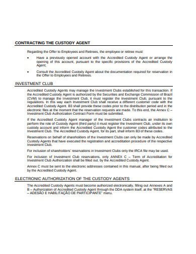 agent investment club contract template