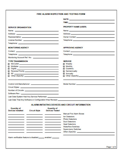 10 Free Alarm System Report Form Templates In PDF DOC