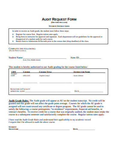 audit request form template