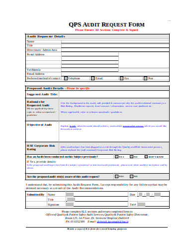 audit request form in doc