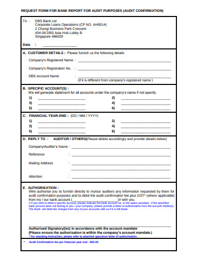 audit request report form template