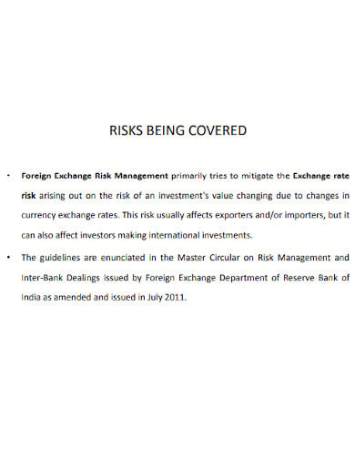 basic foreign exchange risk management