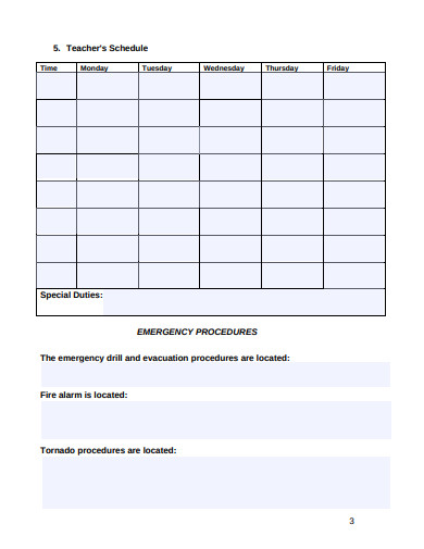 10 Substitute Teacher Lesson Plan Templates In PDF DOC