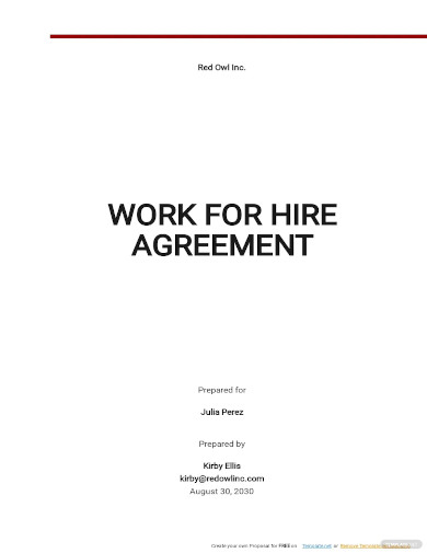 basic work for hire agreement template