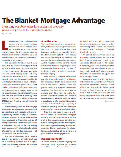 blanket mortgage residential