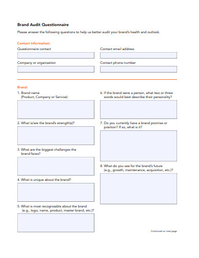 11 Brand Audit Templates In Doc Pdf