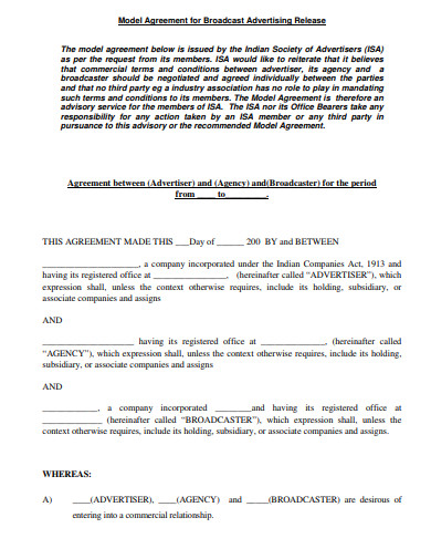 10+ Advertising Agency Agreement Templates In Pdf 