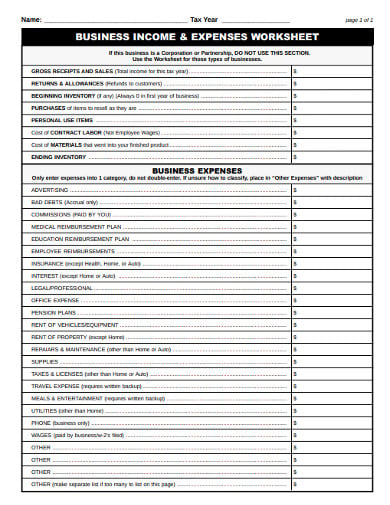 business-income-expenses-worksheet