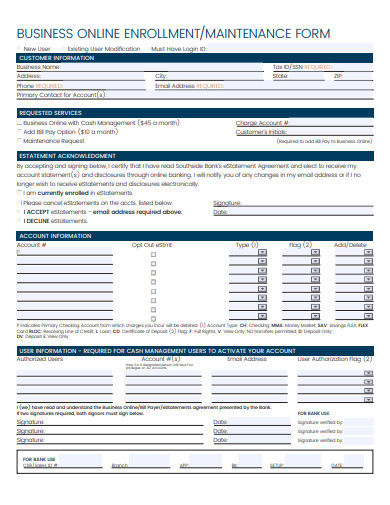 11+ Customer Maintenance Form Templates in PDF | DOC