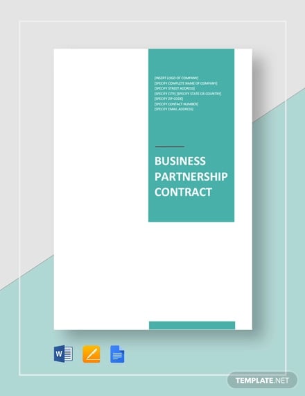 business partnership contract template