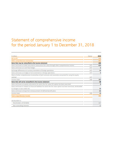 11+ Statement of Comprehensive Income Templates in PDF | XLS | DOC