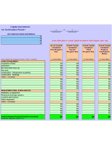 11+ Investment Templates In Excel