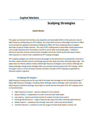 capital market scalping strategy template