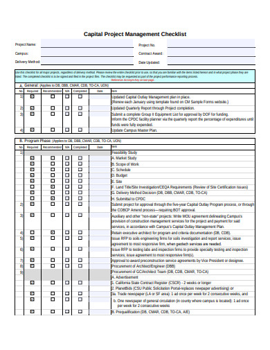 11+ Project Audit Checklist Templates in PDF | DOC