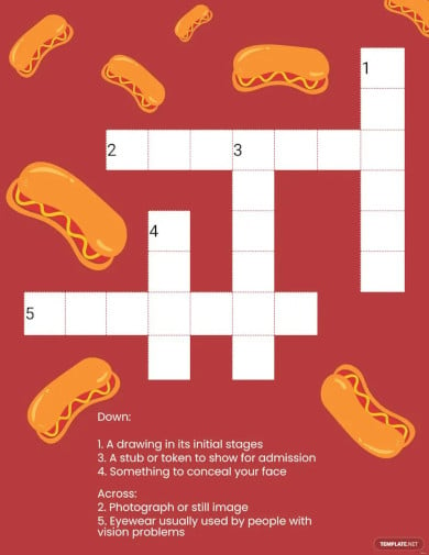 cartoon crossword template