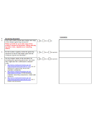 charity-self-assessment-checklist-template
