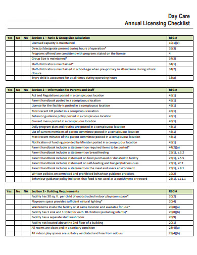 11+ Child Care Inspection Checklist Templates in PDF | DOC | Free ...