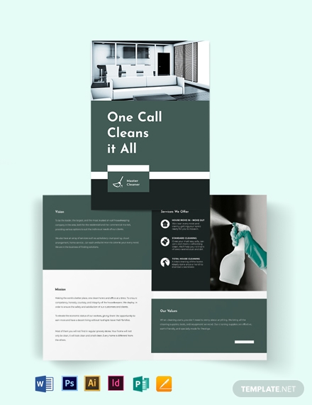 27  Best Cleaning Brochure Templates Word PSD EPS