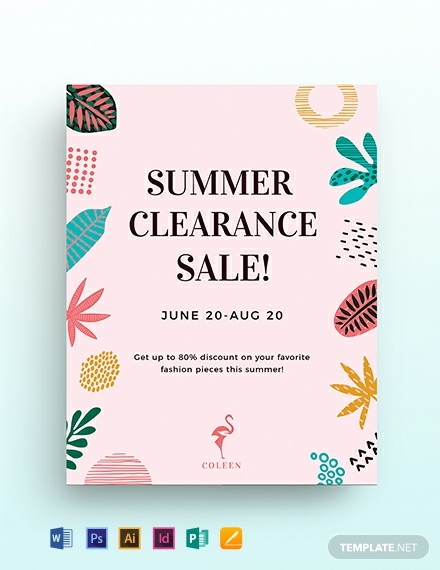 clearance sale flyer template