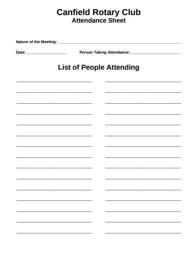 19+ Attendance Sheet Templates in PDF | DOC