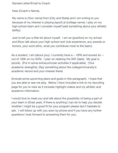 Sample Letter To College Coaches For Recruiting from images.template.net
