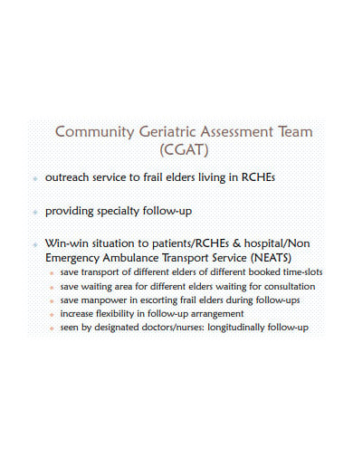 community geriatric assessment team