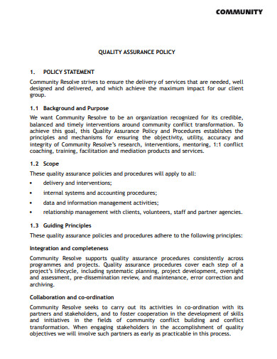 9  Quality Assurance Statement Templates in PDF