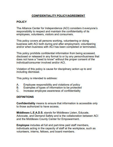 confidentiality-policy-template