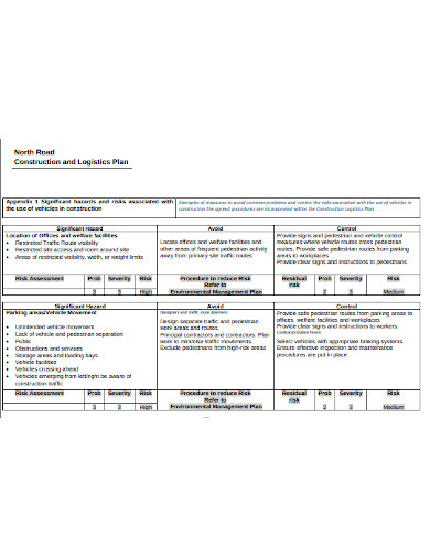 11+ FREE Construction Logistics Plan Templates in PDF | MS Word