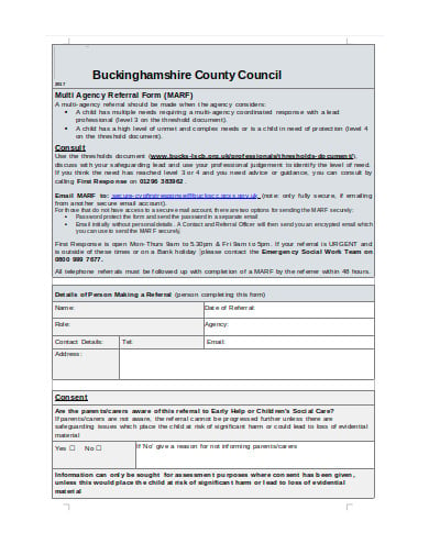 council agency referral form