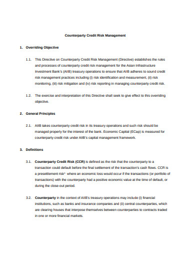 11+ Credit Risk Management Templates in PDF | DOC