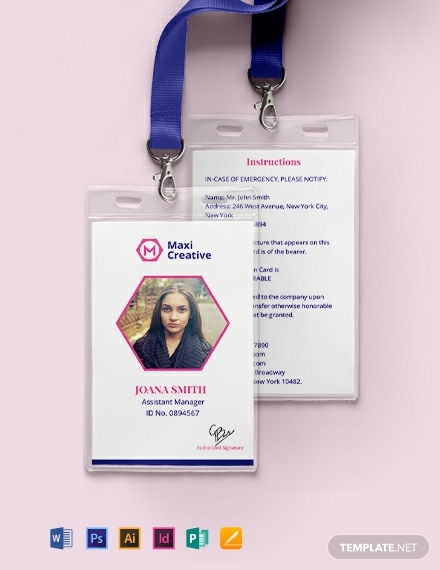 creative agency id card template 440x570