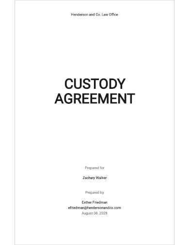custody agreement template