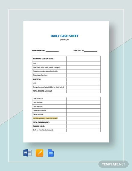 13+ Daily Sheet Templates - Free Word, PDF Format Download