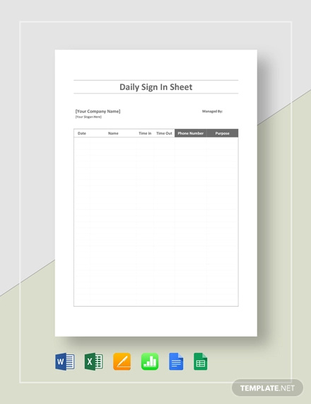 13+ Daily Sheet Templates - Free Word, PDF Format Download