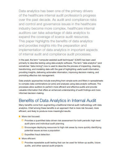 data analytics in internal audit