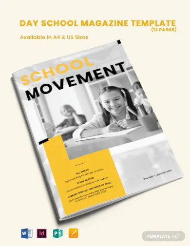 day school magazine template