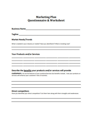 6+ Email Marketing Questionnaire Templates in PDF | MS Word