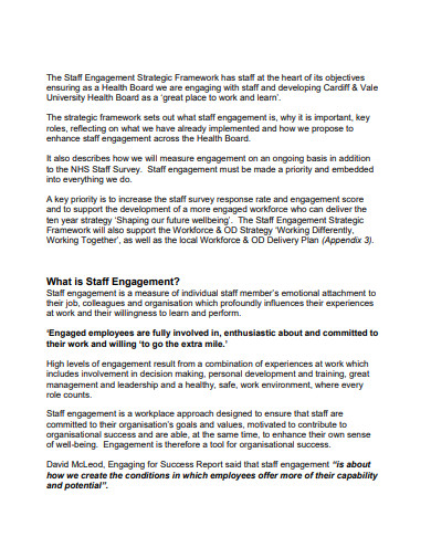 employee engagement framework strategy template