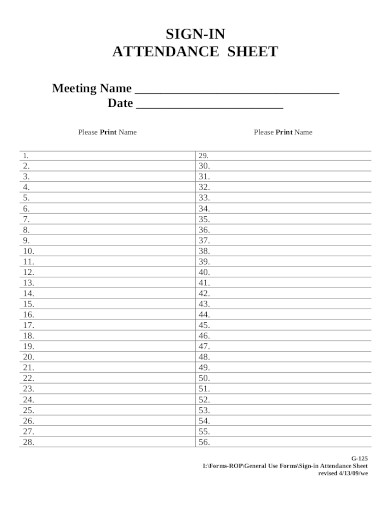 10+ Employee Attendance Sheet Templates in PDF | Word Google Docs | Pages