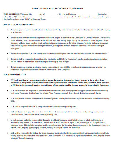 employer-agency-of-record-service-agreement-template