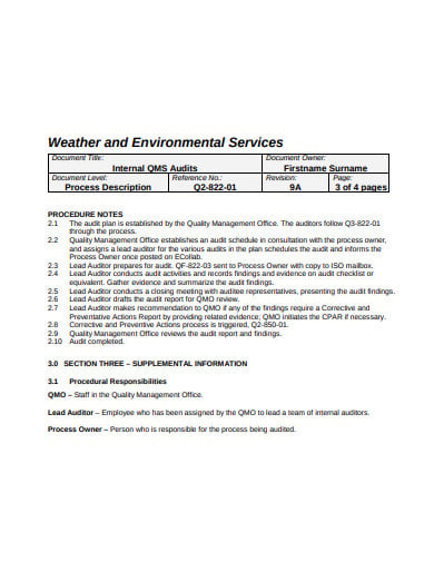 environmental-auditor-lead-schedule-template