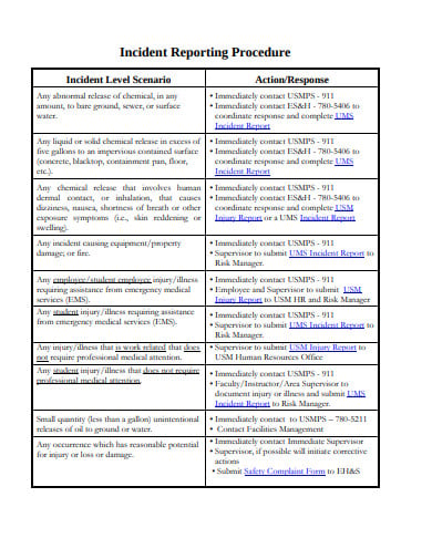 environmental health safety incident report template