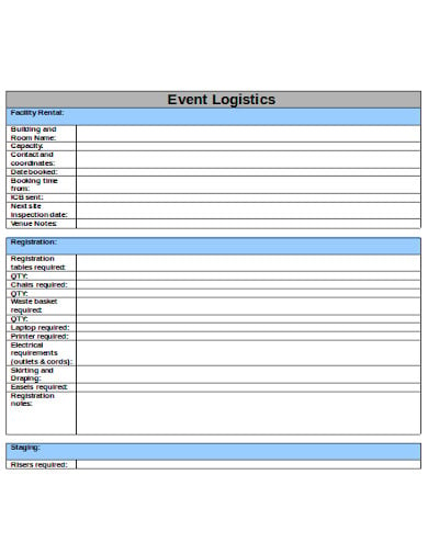 event logistics work plan template