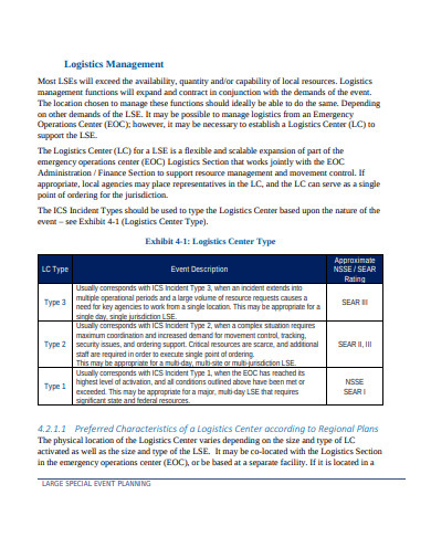 11+ Event Logistics Plan Templates in PDF | MS Word | Free & Premium ...