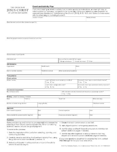 36+ Activity Plan - Sample, Example, Format